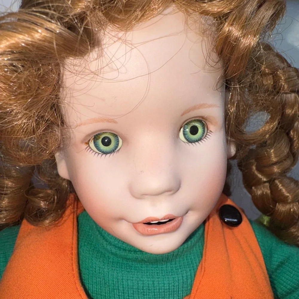 Vintage 1993 Lil' Punkin Hamilton Collection Porcelain Doll Halloween Girl 15